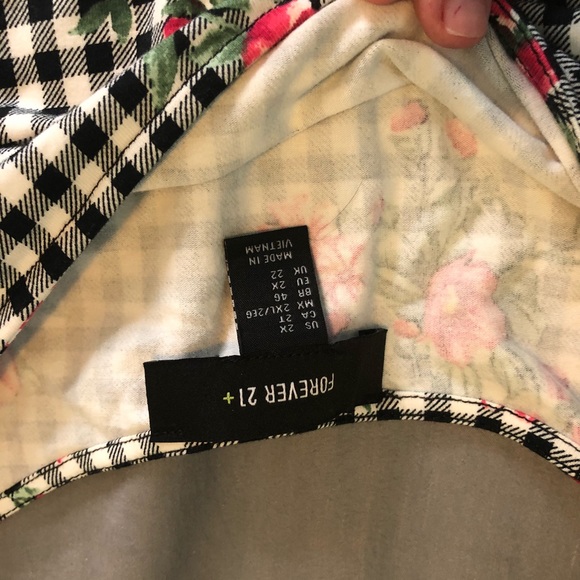 Gingham print Forever 21 bodycon dress - Picture 2 of 2